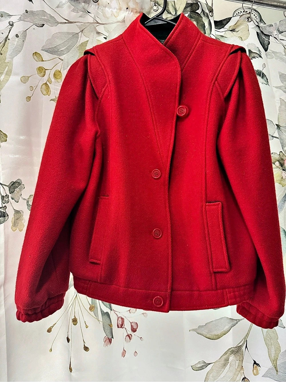 Vintage Women's Red Wool Jacket